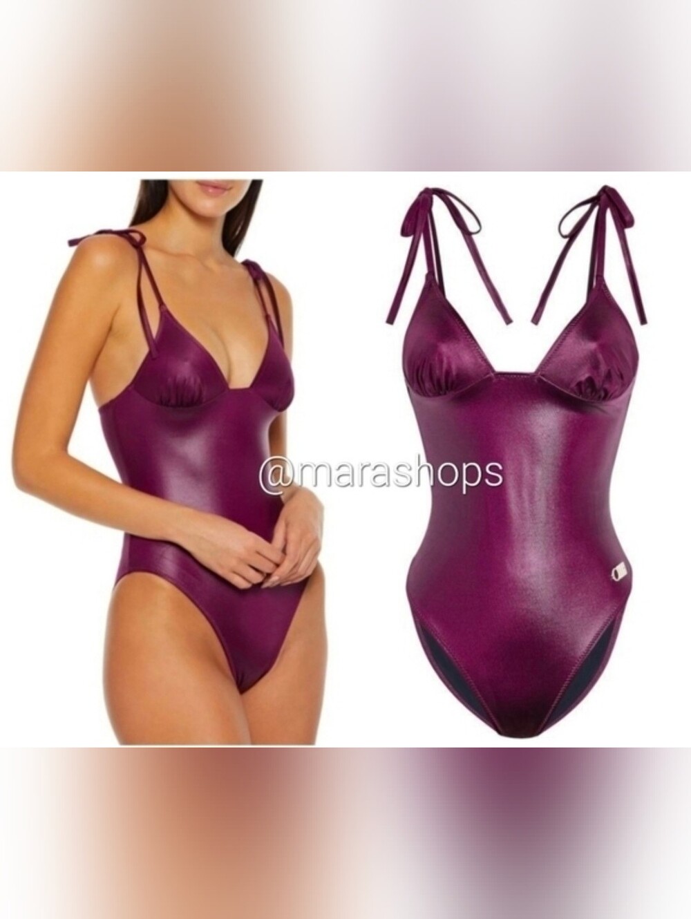 Solid & Striped Purple The Olympia One-Piece Swimsuit
